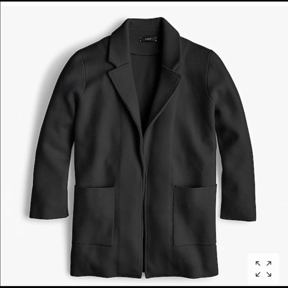 Jcrew Sophie open front sweater blazer in charcoal